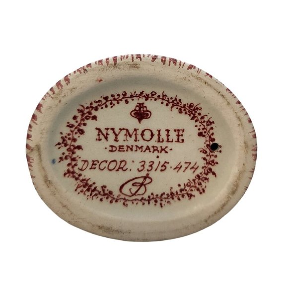 Vintage Danish Nymolle by Jacob E Bang Angel Candle Holder Red White Denmark - Picture 7 of 7